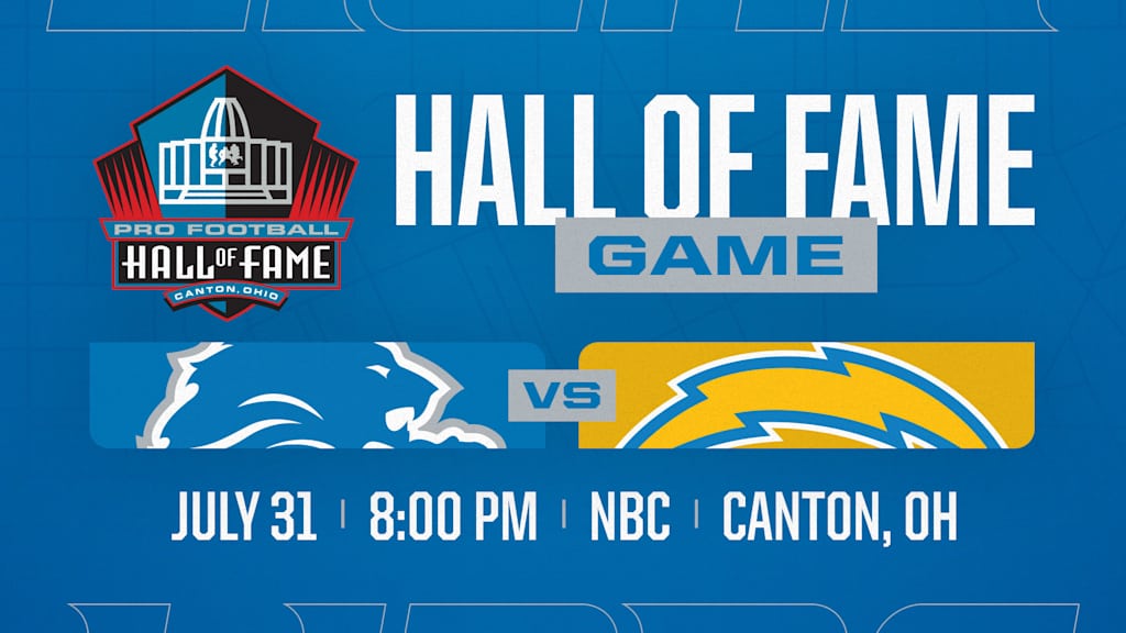 Detroit Lions, Los Angeles Chargers to kick off 2025 NFL season in Canton
