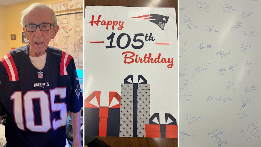 Robert Kraft, Patriots players surprise Massachusetts' oldest living WWII veteran for 105th birthday