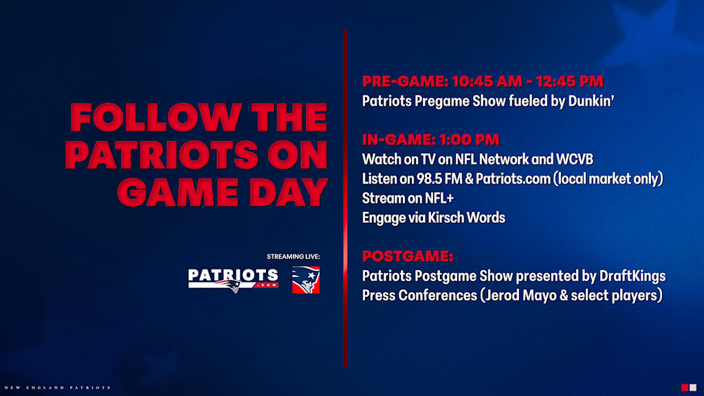 How to Watch/Listen: Chargers at Patriots