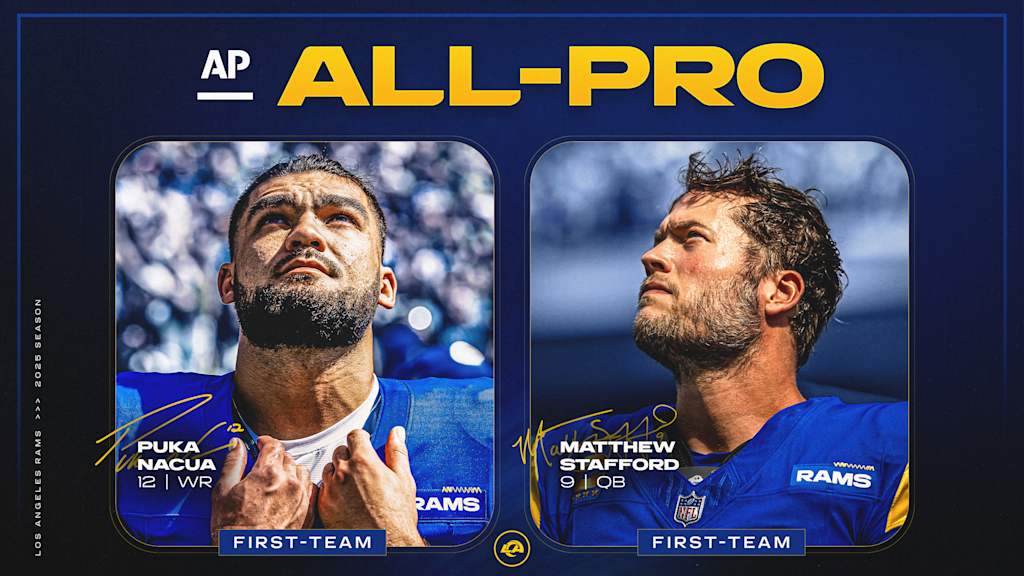 Rams quarterback Matthew Stafford and wide receiver Puka Nacua receive AP  First Team All-Pro honors
