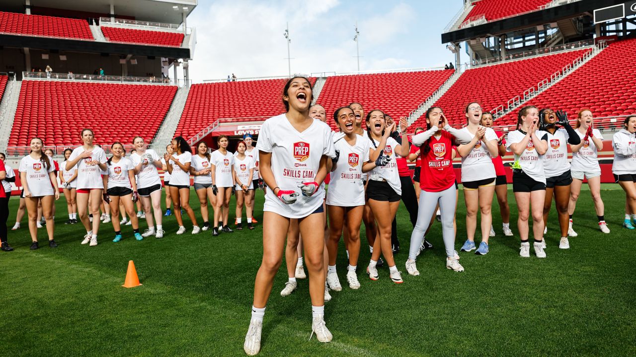 49ers PREP Hosts 2024 Girls Flag Football Skills Camp