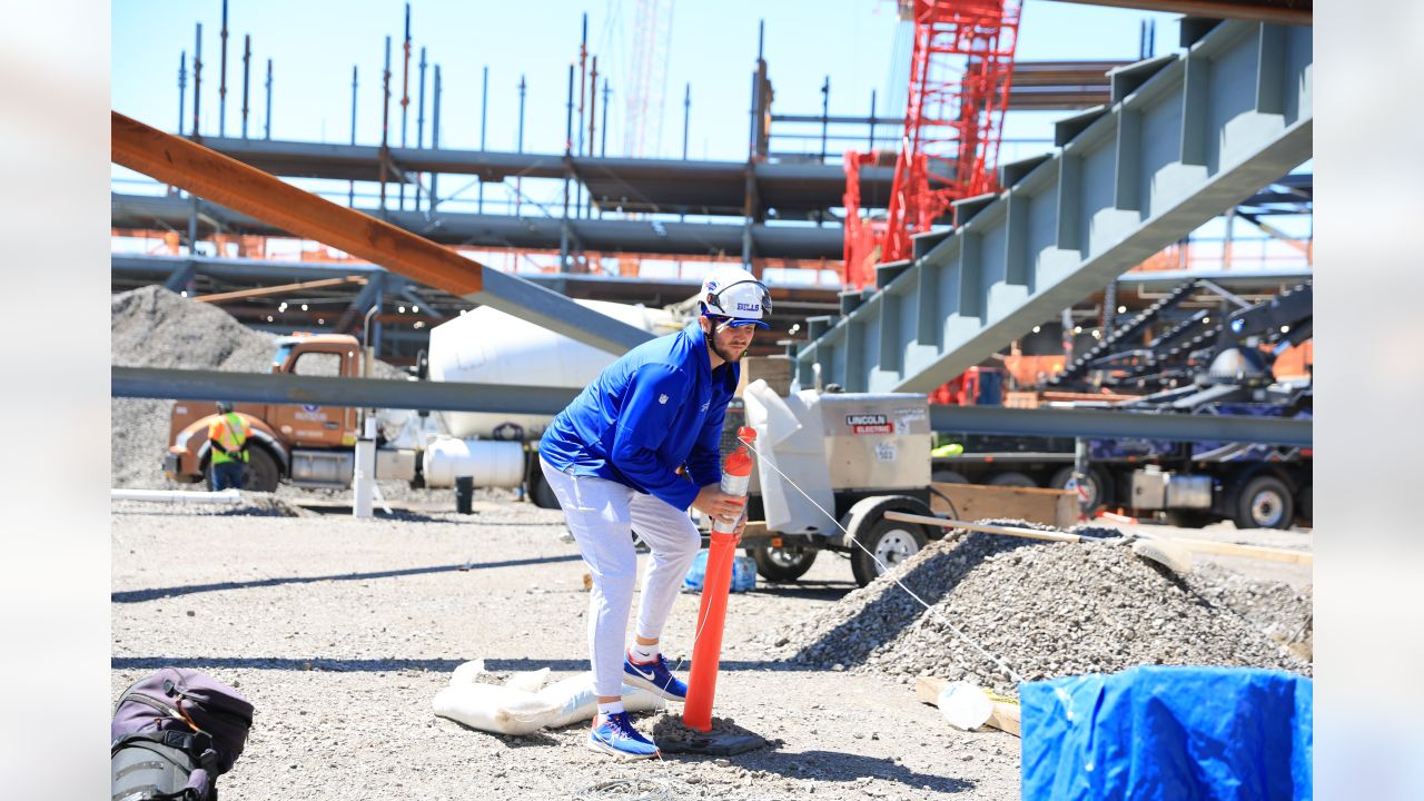 Best behind-the-scenes photos from the 2024 Bills Schedule Release video  with Josh Allen & Spencer Brown