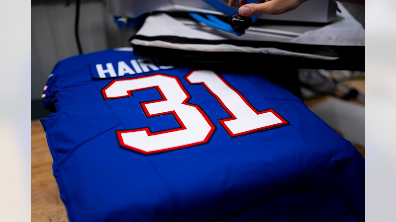 In the Details | Photos of Maxwell Hairston Buffalo Bills Jersey