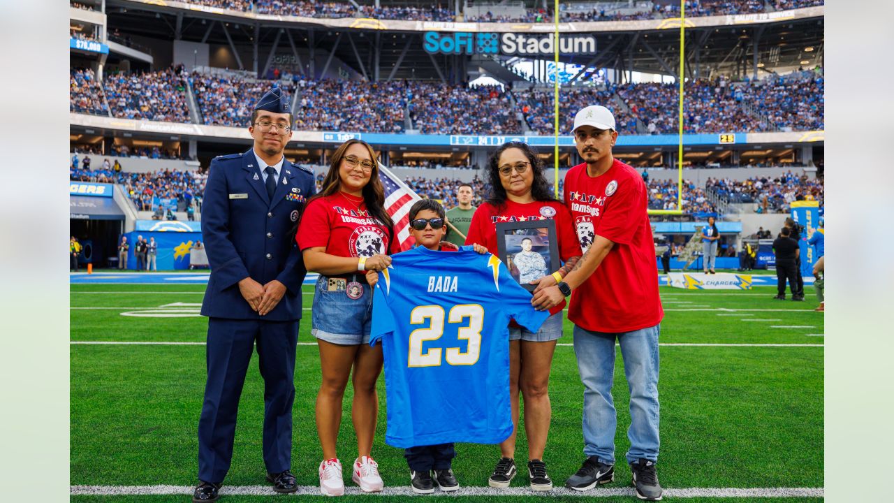 Chargers military clearance jersey