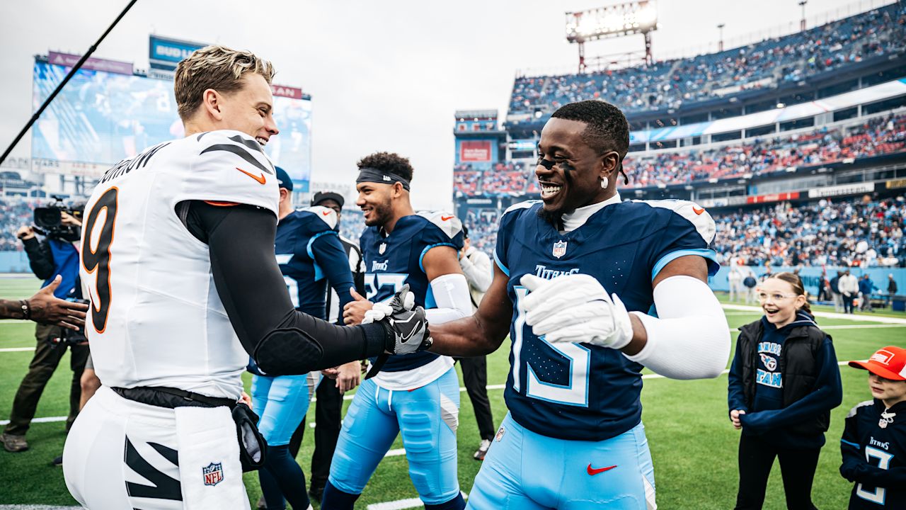 Cornerback Chidobe Awuzie #13 of the Tennessee Titans during the game between the Tennessee Titans and the Cincinnati Bengals at Nissan Stadium on December 15, 2024 in Nashville, TN. Photo By Jessie Rogers/Tennessee Titans