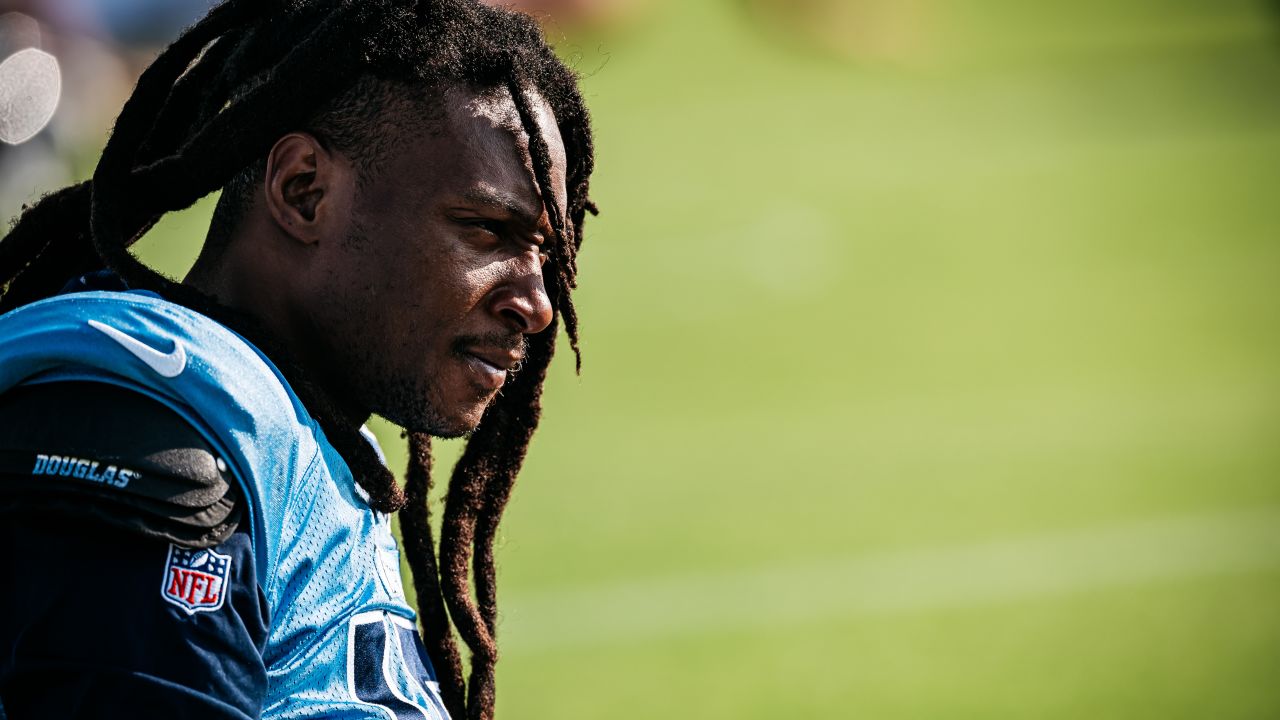 Wide receiver DeAndre Hopkins #10 of the Tennessee Titans during fall camp practice on July 30, 2024 at the Ascension Saint Thomas Sports Park in Nashville, TN. Photo By Donald Page/Tennessee Titans