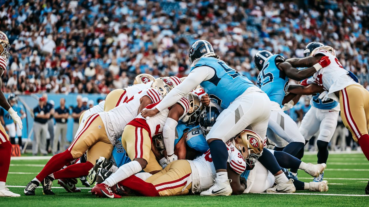 The Tennessee Titans play against the San Francisco 49ers at Nissan Stadium on August 10, 2024 in Nashville, TN. Photo By Jessie Rogers/Tennessee Titans