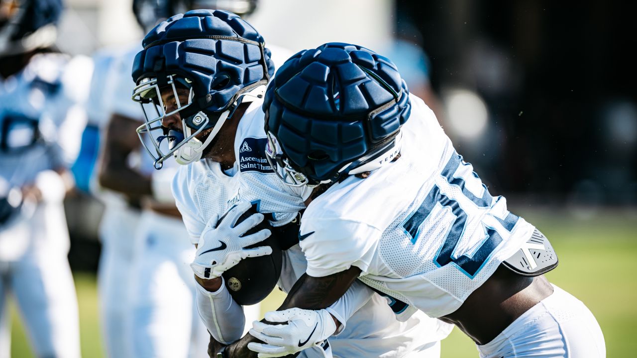 Cornerback Jarvis Brownlee Jr. #29 of the Tennessee Titans during training camp practice on July 31, 2024 in Nashville, TN. Photo By Jessie Rogers/Tennessee Titans