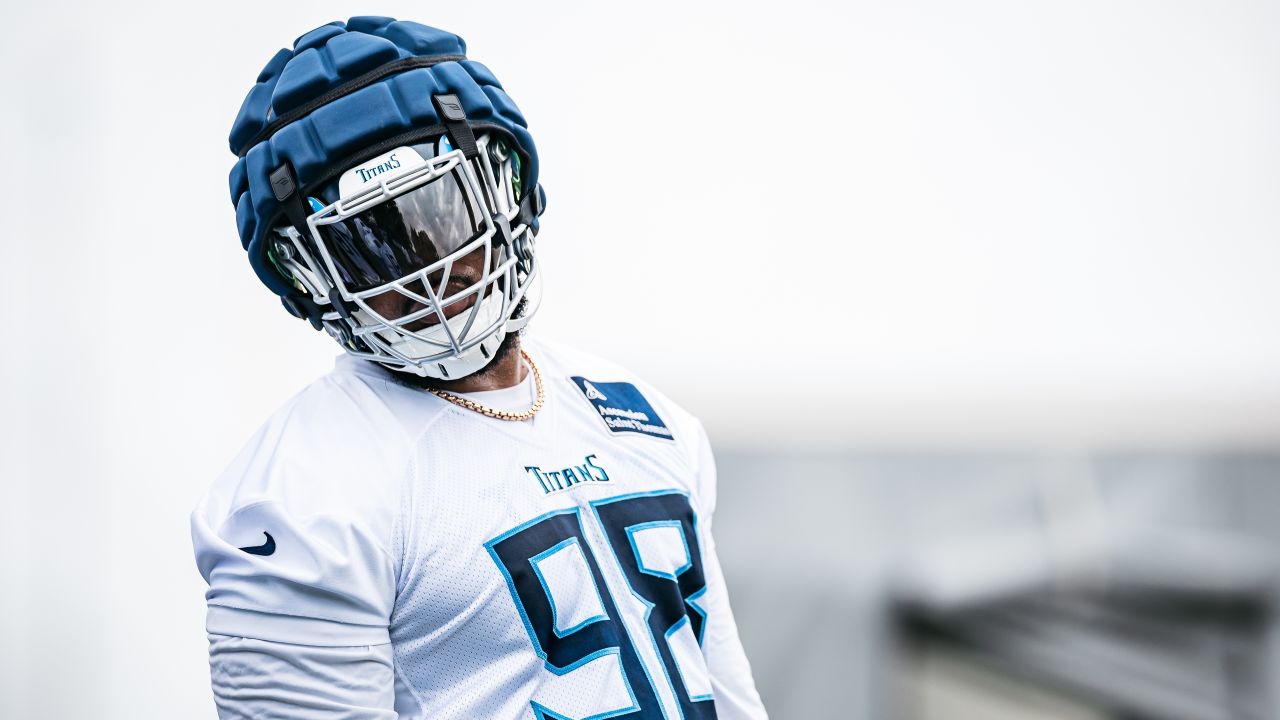 during training camp at Ascension Saint Thomas Sports Park on July 24, 2024 in Nashville, TN. Photo By Nate Sparks/Tennessee Titans