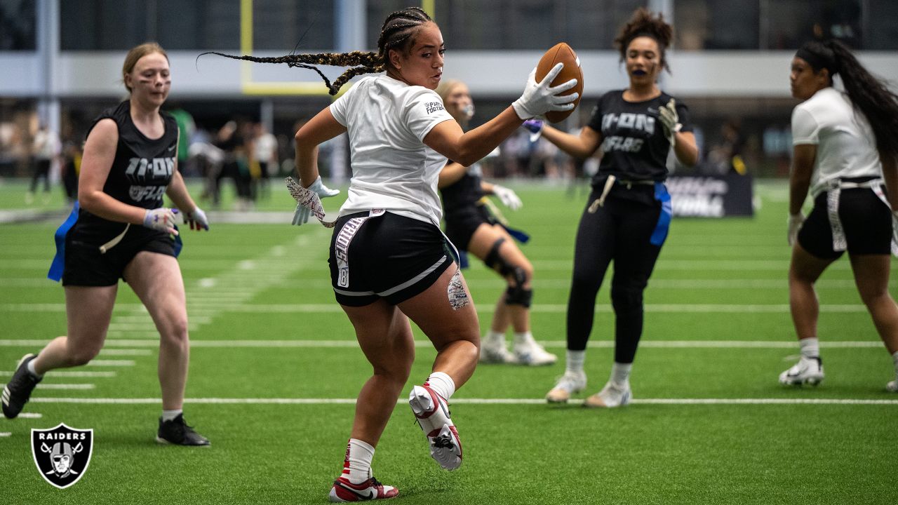 Photos Raiders hold Nike 11 On event for local girls flag football teams