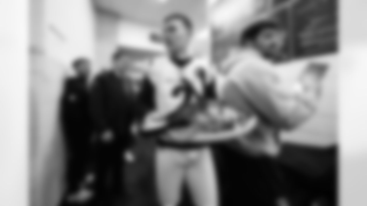 K Evan McPherson after Week 13 against the Baltimore Ravens, Thursday, Nov. 27, 2025.