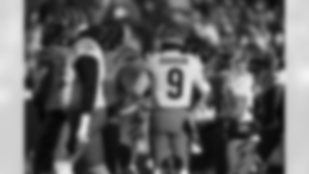 The offense presnap during Week 15 against the Baltimore Ravens at Paycor Stadium, Sunday, Dec. 14, 2025.