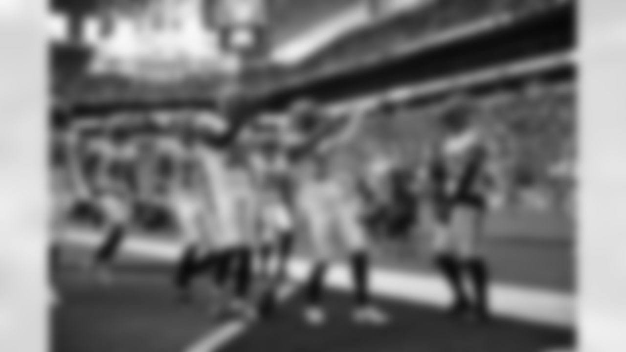 The Bengals defense celebrates a turnover during Week 16 against the Miami Dolphins at Hard Rock Stadium, Sunday, Dec. 21, 2025.