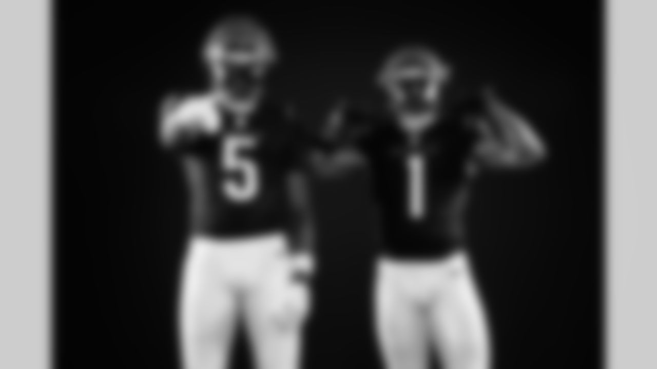 WRs Tee Higgins and Ja'Marr Chase during Bengals media day at Paycor Stadium, Monday, June 9, 2025.