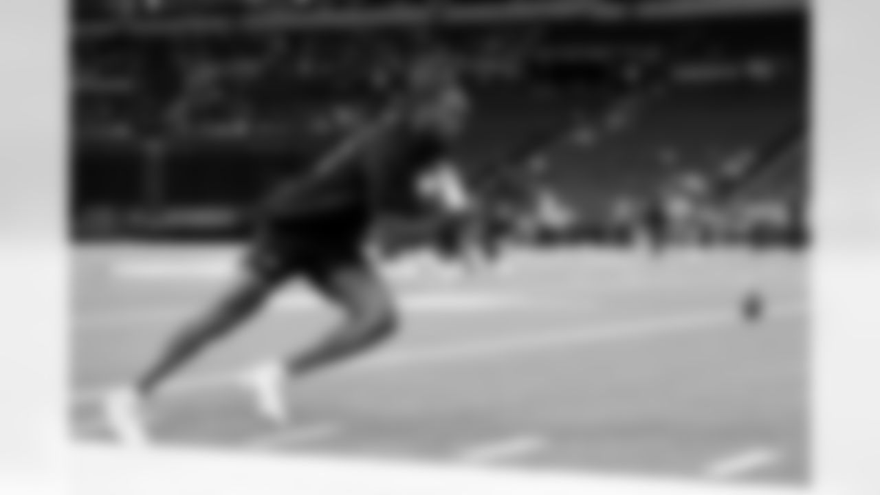 Notre Dame wide receiver Malachi Fields (20) participates in a drill during the 2026 NFL Scouting Combine on Saturday, February 28, 2026 in Indianapolis, Indiana. (Lauren Leigh Bacho/NFL)