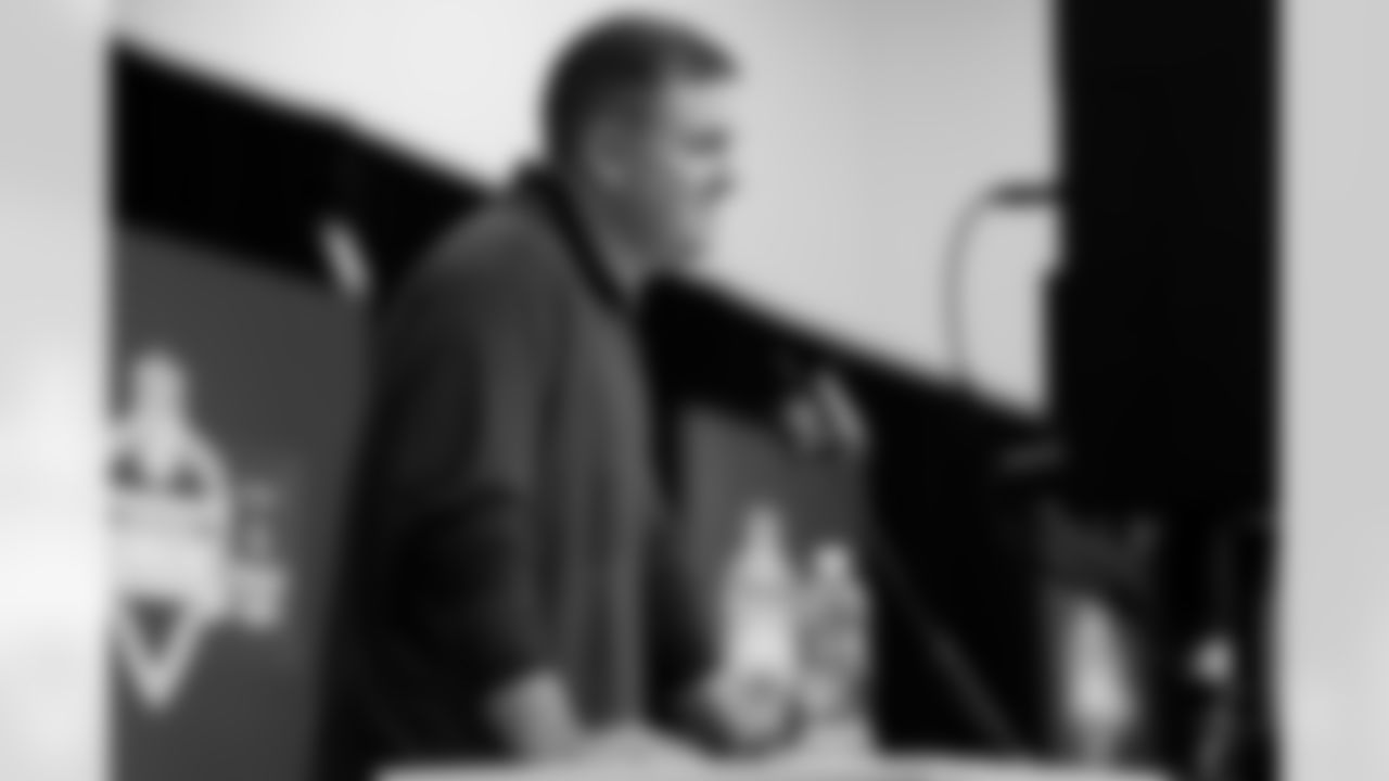 Cincinnati Bengals head coach Zac Taylor speaks during a press conference at the 2026 NFL Scouting Combine on Tuesday, February 24, 2026 in Indianapolis, Indiana. (Lauren Leigh Bacho/NFL)