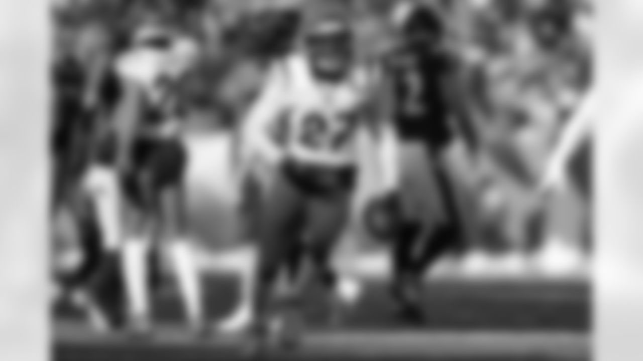 Cincinnati Bengals safety Jordan Battle (27) celebrates after intercepting a pass against the Baltimore Ravens during the first half of an NFL football game, Sunday, Dec. 14, 2025, in Cincinnati. (AP Photo/Jeff Dean)