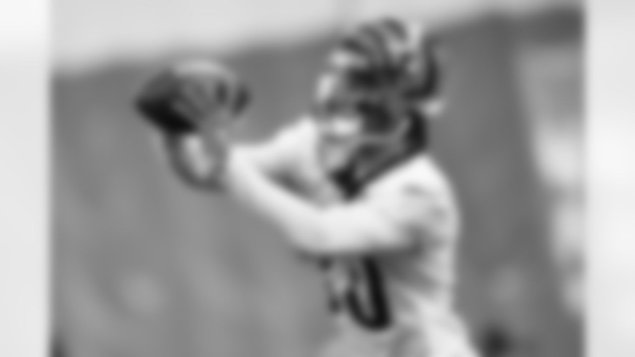 WR Andrei Iosivas during practice at the IEL Indoor Facility, Monday, Nov. 10, 2025.