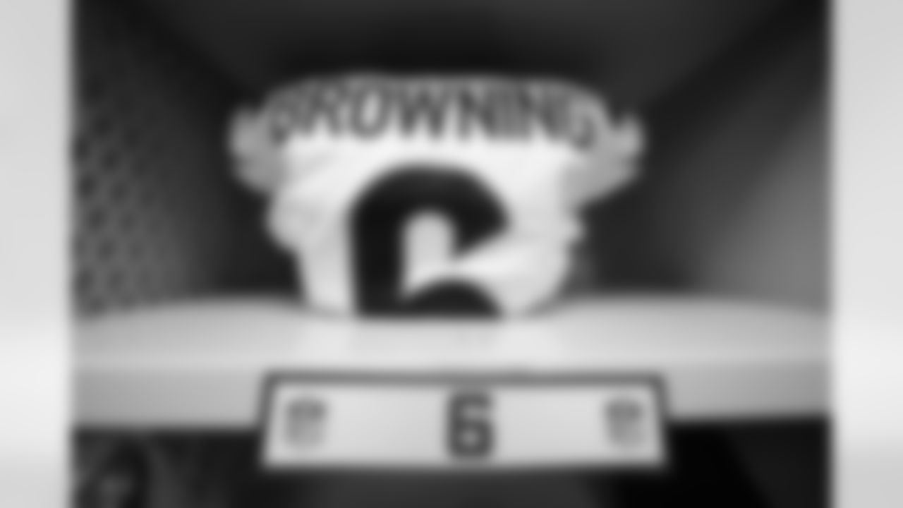 QB jake Browning's jersey in the locker room before the Bengals Week 3 game against the Vikings in Minnesota, Sunday, Sept. 21, 2025.
