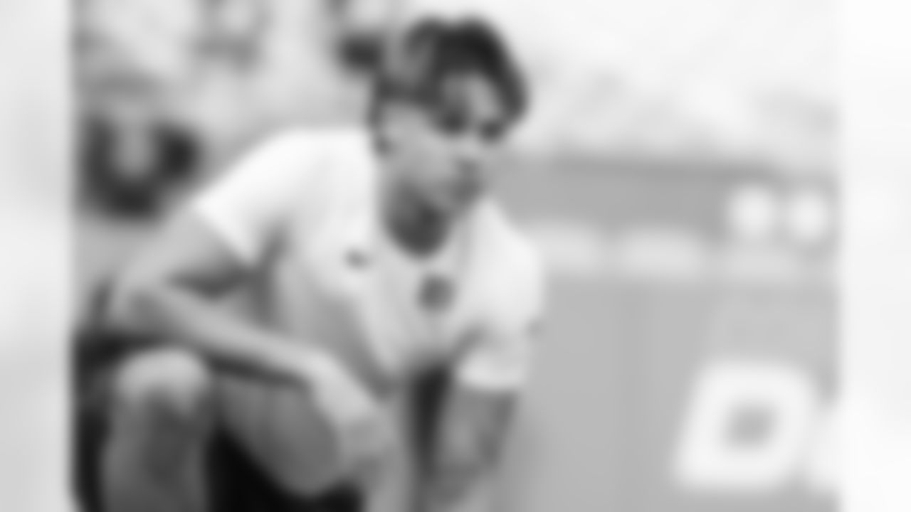 WR Andrei Iosivas warms up at Hard Rock Stadium ahead of Week 16 against the Miami Dolphins, Sunday, Dec. 21, 2025.