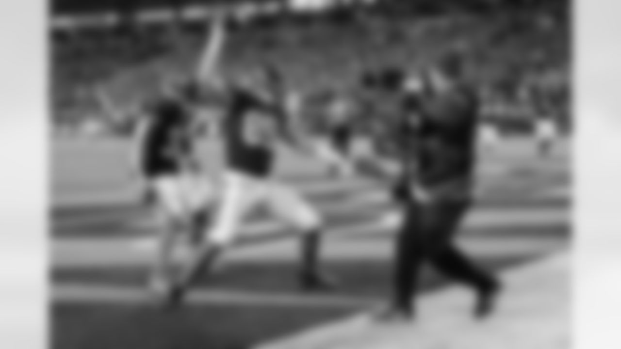 TE Drew Sample celebrates during Sunday Night Football against the Buffalo Bills at Paycor Stadium in Week 9 of the 2023 season.