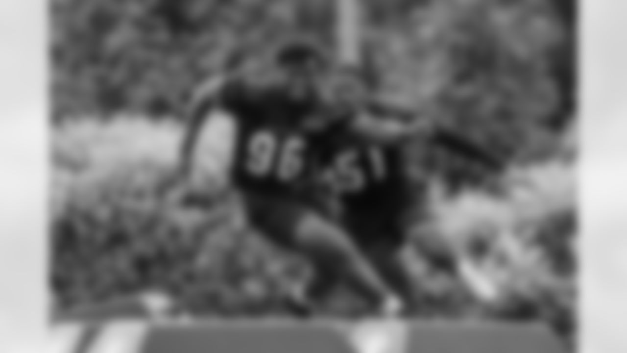 DE Cam Sample during phase two of offseason workouts at Kettering Health Practice Fields, Wednesday, May 21, 2025.