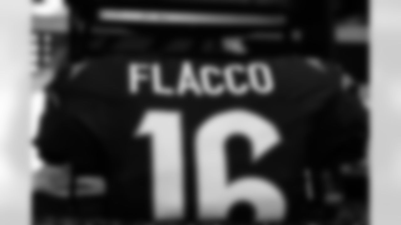 QB Joe Flacco's jersey in the locker room ahead of Week 9 against the Bears, Sunday, Nov. 2, 2025.