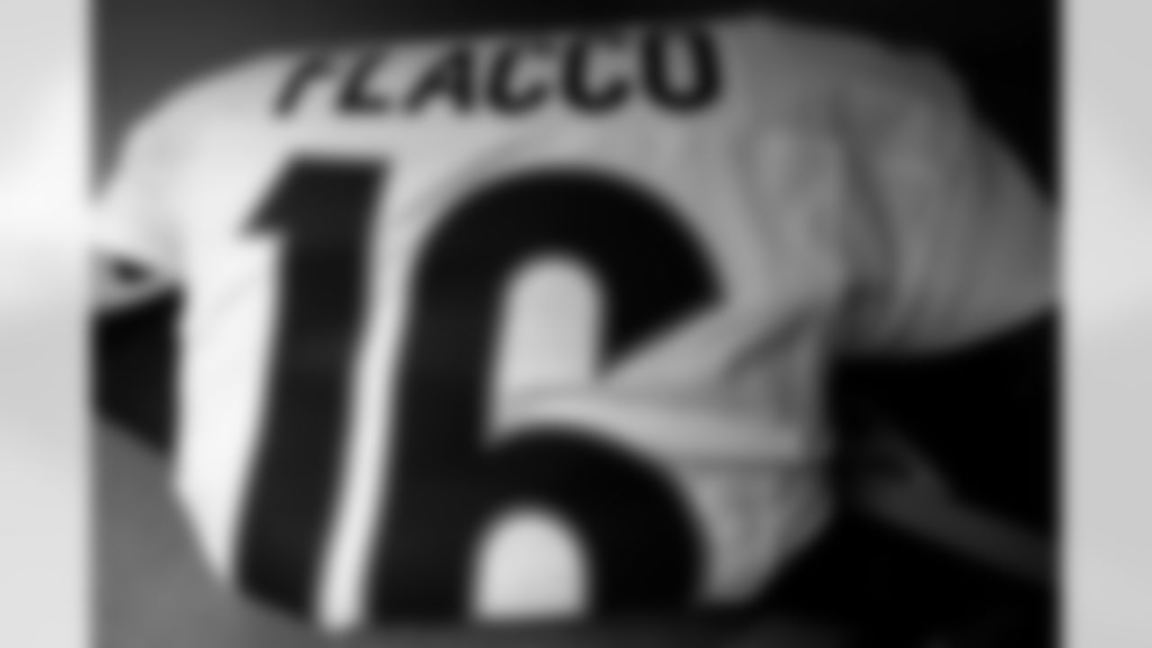 QB Joe Flacco's jersey in the locker room ahead of Week 6 against the Green Bay Packers, Sunday, Oct. 12, 2025.