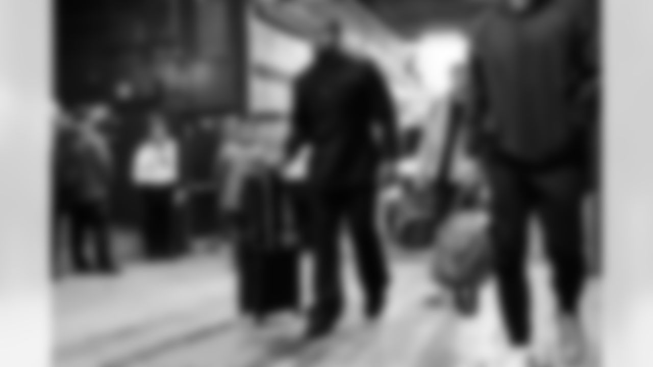 DT B.J. Hill arrives at Highmark Stadium ahead of Week 14 against the Buffalo Bills, Sunday, Dec. 7, 2025.