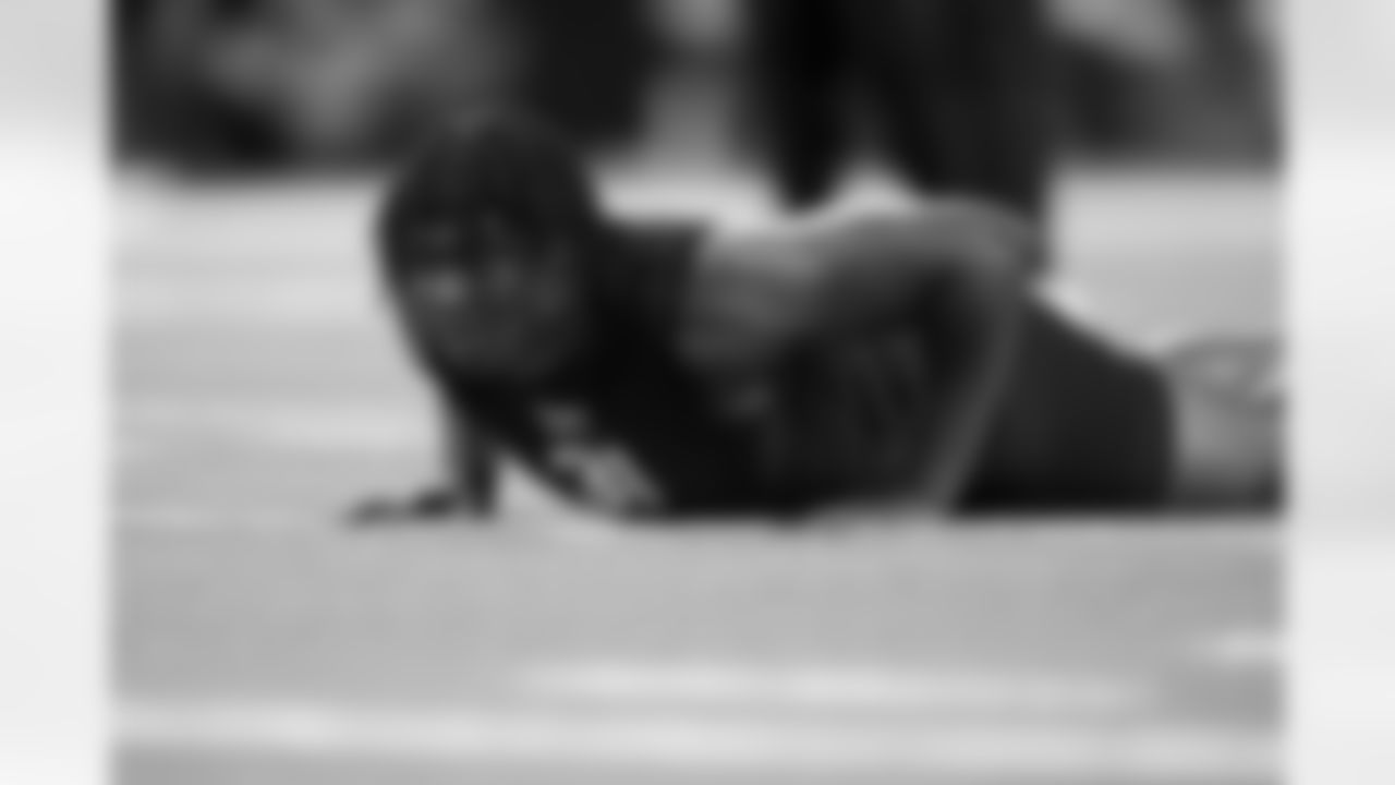 Texas Tech defensive lineman David Bailey (31) participates in a drill during the 2026 NFL Scouting Combine on Thursday, February 26, 2026 in Indianapolis, Indiana. (Cooper Neill/NFL)
