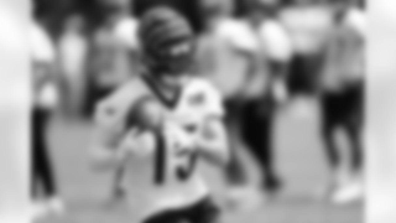WR Charlie Jones during mandatory minicamp at Kettering Health Practice Fields, Tuesday, June 10, 2025.