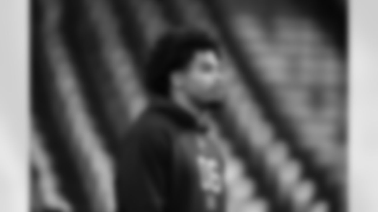 LSU defensive back Mansoor Delane (06) looks on during the 2026 NFL Scouting Combine on Friday, February 27, 2026 in Indianapolis, Indiana. (Cooper Neill/NFL)