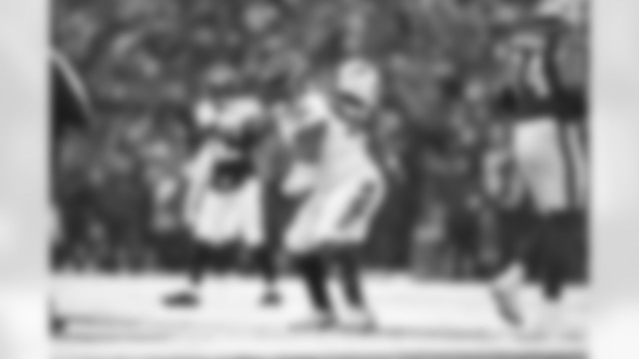 DT B.J. Hill celebrates a sack during Week 14 against the Buffalo Bills, Sunday, Dec. 7, 2025.