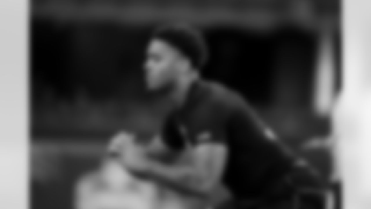 Auburn defensive lineman Keldric Faulk (38) participates during the 2026 NFL Scouting Combine on Thursday, February 26, 2026 in Indianapolis, Indiana. (Cooper Neill/NFL)