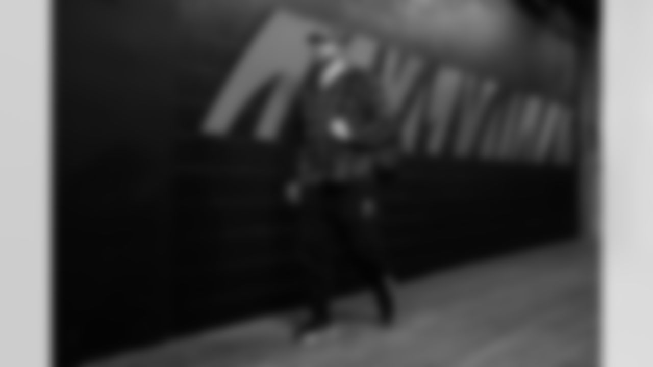 C Ted Karras arrives at Paycor Stadium ahead of Week 15 against the Baltimore Ravens, Sunday, Dec. 14, 2025.