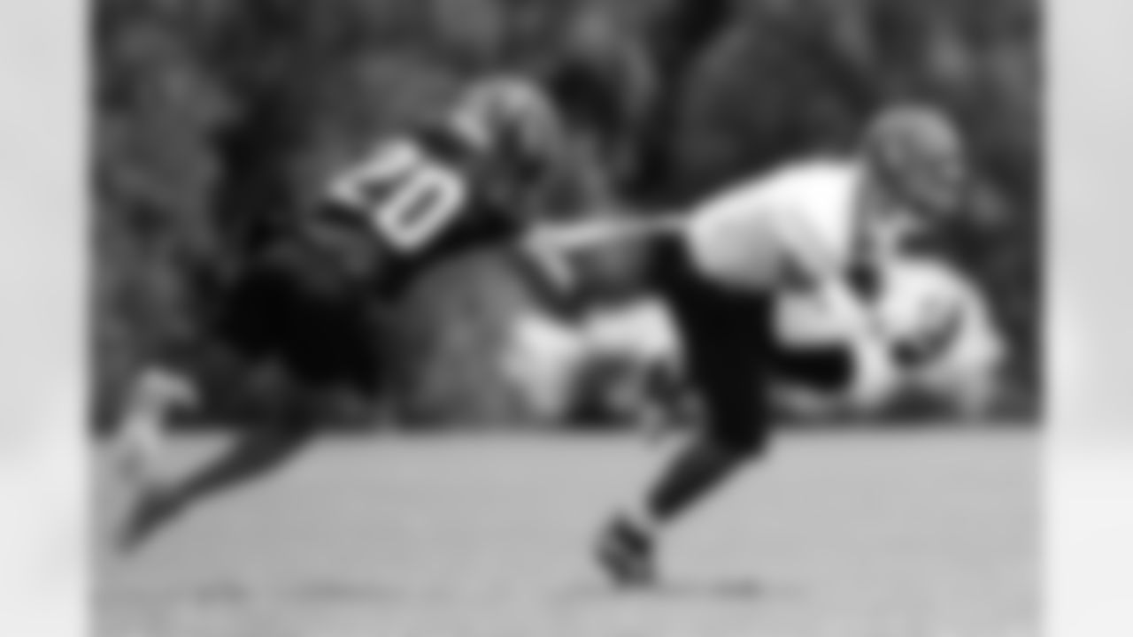 WR Ja'Marr Chase catches a pass with CB DJ Turner II defending during mandatory minicamp at Kettering Health Practice Fields, Wednesday, June 11, 2025.