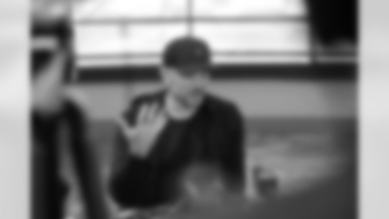 Offensive coordinator Dan Pitcher speaks to media at the 2026 NFL Combine in Indianapolis, Wednesday, Feb. 25, 2026.