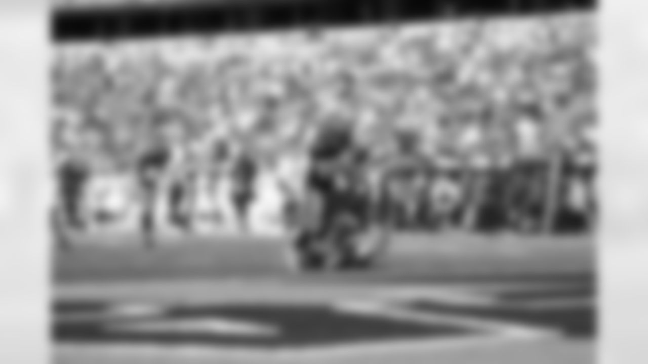 RB Chase Brown lunges for a touchdown during Week 8 against the New York Jets, Sunday, Oct. 26, 2025