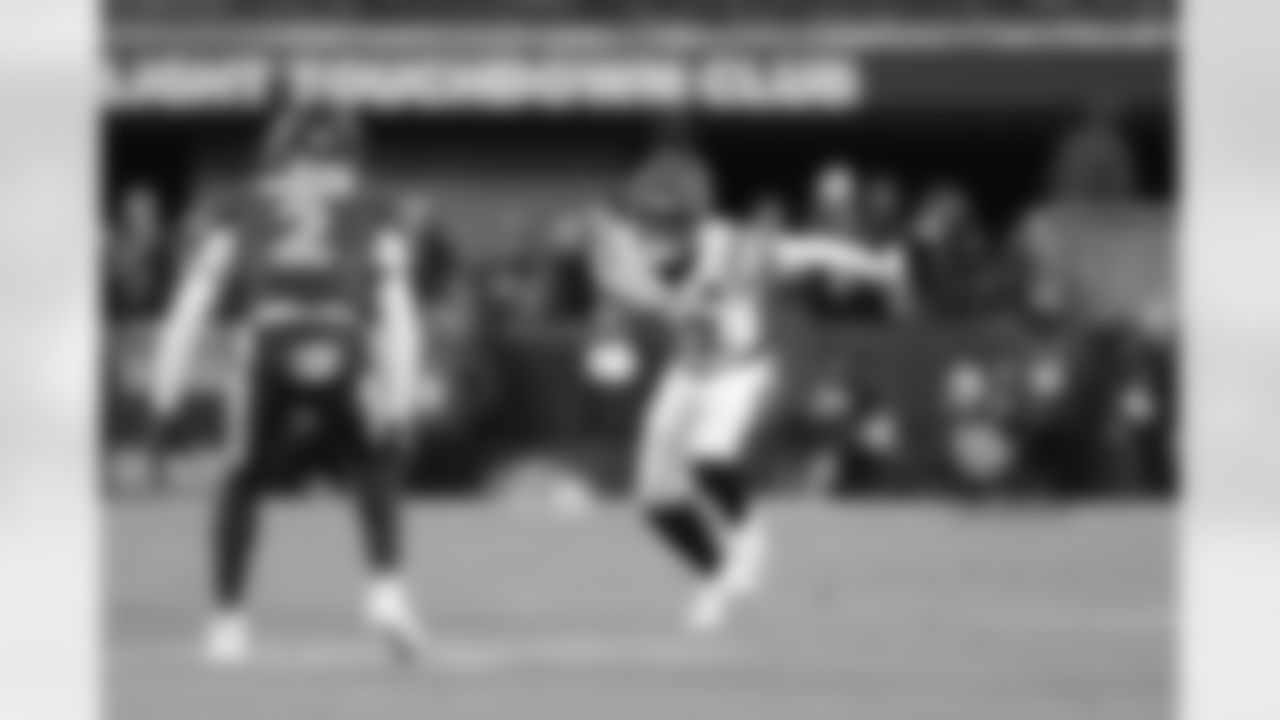 Cincinnati Bengals wide receiver Mitchell Tinsley (82) runs a route during an NFL football game against the Baltimore Ravens on Thursday, November 27, 2025 in Baltimore, Maryland.