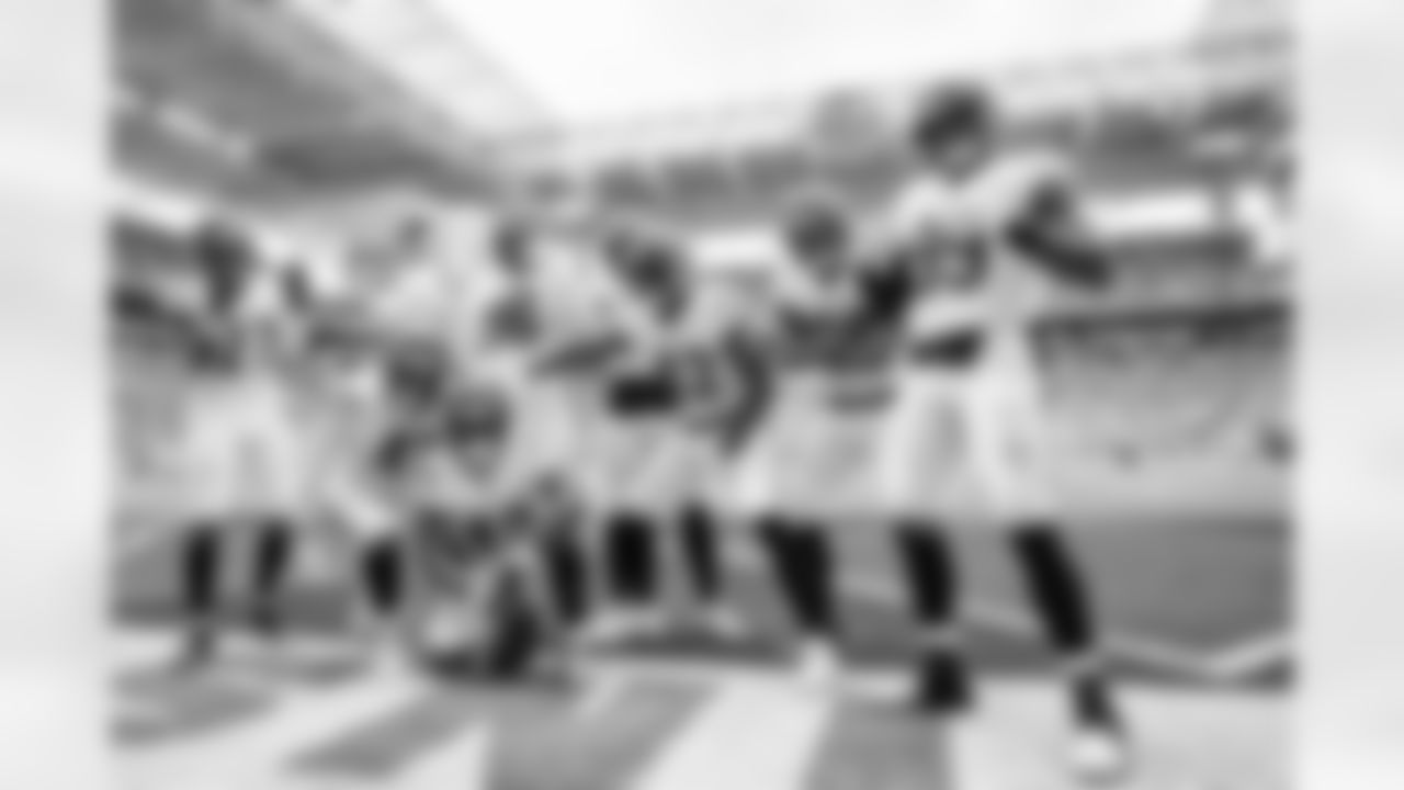 The Bengals defense celebrates a turnover during Week 16 against the Miami Dolphins at Hard Rock Stadium, Sunday, Dec. 21, 2025.