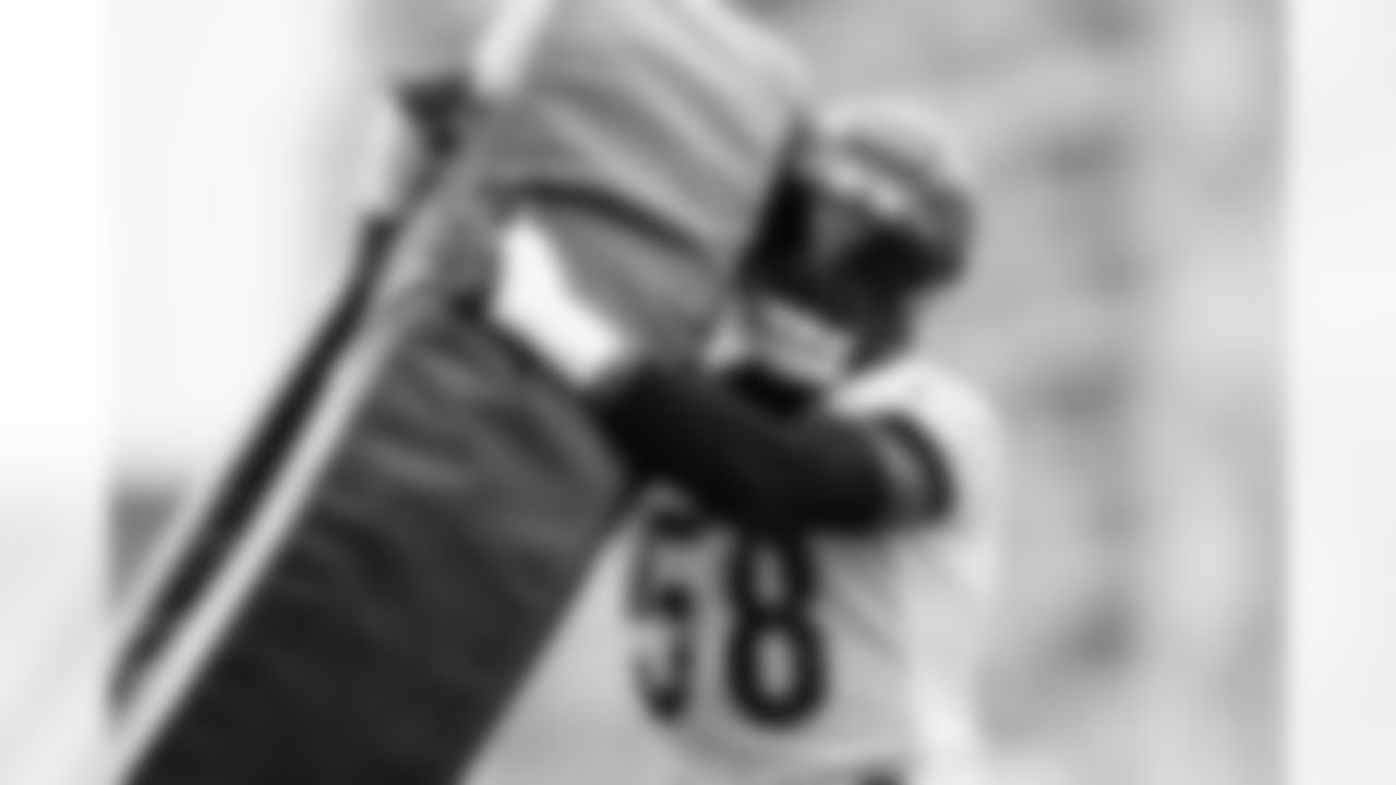 DE Joseph Ossai during practice at Kettering Health Practice Fields, Wednesday, Nov. 19, 2025.