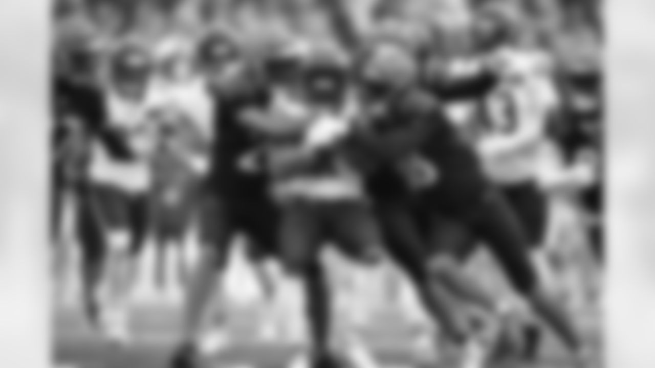 The Bengals make a tackle during Week 9 against the Chicago Bears at Paycor Stadium, Sunday, Nov. 2, 2025.