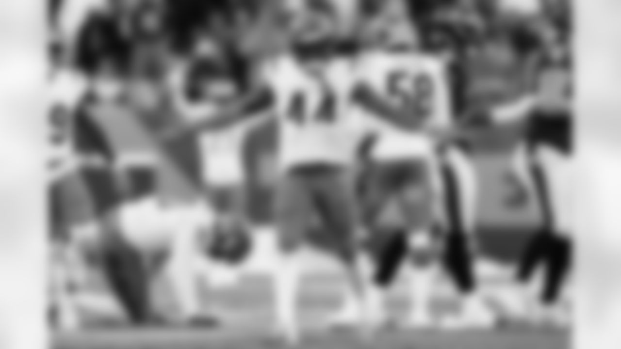 LB Demetrius Knight Jr. celebrates his second sack of the game during Week 15 against the Baltimore Ravens at Paycor Stadium, Sunday, Dec. 14, 2025.