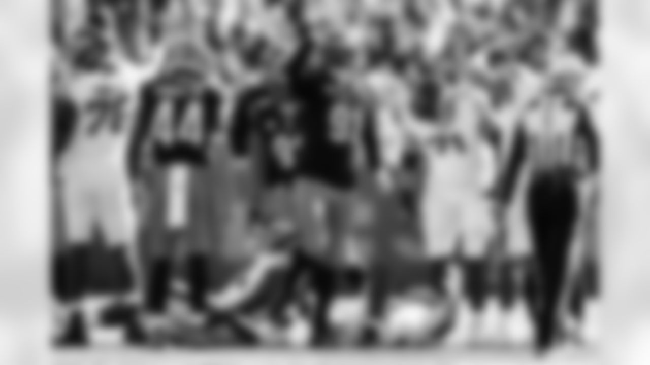 DE Trey Hendrickson celebrates a stop during Week 8 against the New York Jets at Paycor Stadium, Sunday, Oct. 26, 2025.