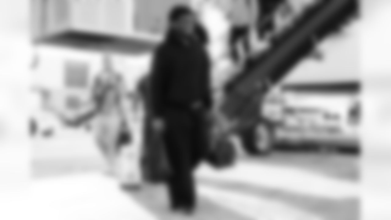 DE Cam Sample travels to Miami ahead of Week 16 against the Dolphins, Saturday, Dec. 20, 2025.