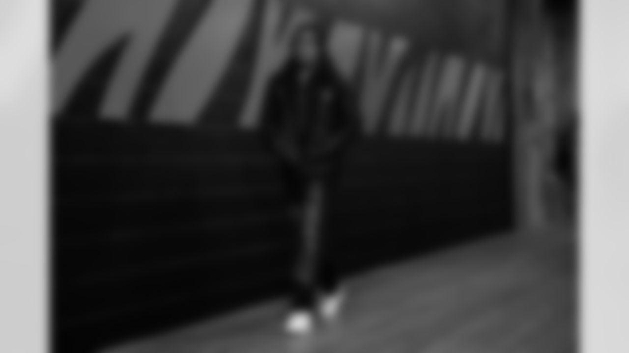 WR Mitch Tinsley arrives at Paycor Stadium ahead of Week 15 against the Baltimore Ravens, Sunday, Dec. 14, 2025.