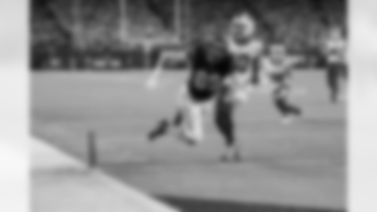 TE Drew Sample scores a touchdown during Sunday Night Football against the Buffalo Bills at Paycor Stadium in Week 9 of the 2023 season.