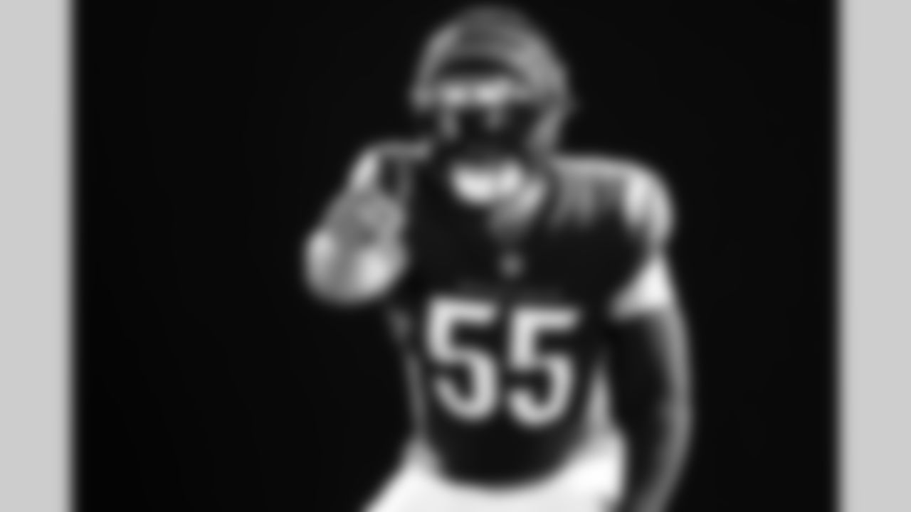 LB Logan Wilson during 2025 media day at Paycor Stadium.