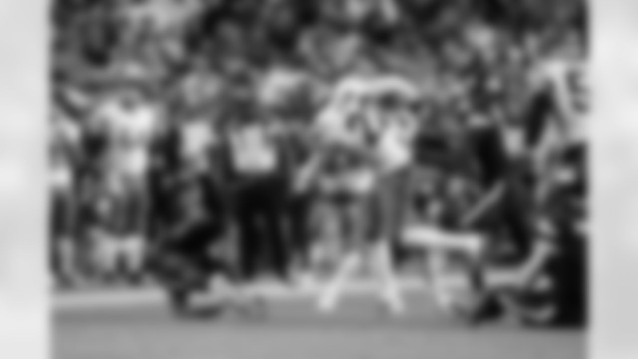 S Geno Stone makes a tackle during Monday Night Football against the Broncos, Monday, Sept. 29, 2025.