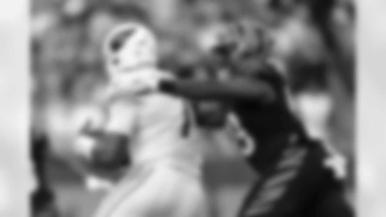 DE Myles Murphy gets a sack during Week 17 against the Arizona Cardinals at Paycor Stadium, Sunday, Dec. 28, 2025.